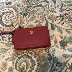 Small leather coach wristlet